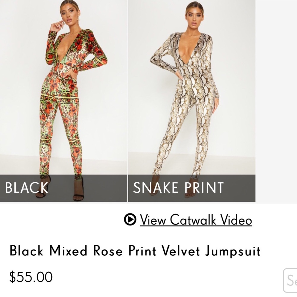 Black floral velvet jumper